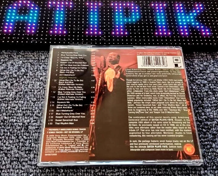 Satch Plays Fats - Louis Armstrong - CD Jazz Columbia Indispensable 🏳 – photo 2